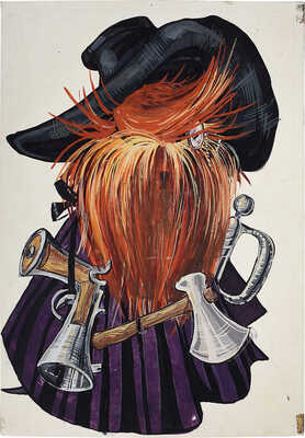 Неизвестный художник. Первый разбойник - эскиз куклы к спектаклю «Милое мое привидение» по одноименной лирической сказке Кима Мешкова